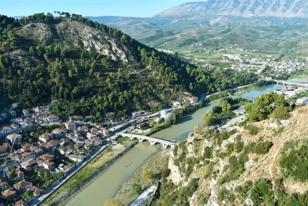 Urban City, from the Castle, Gorica Old Bridge -Berat