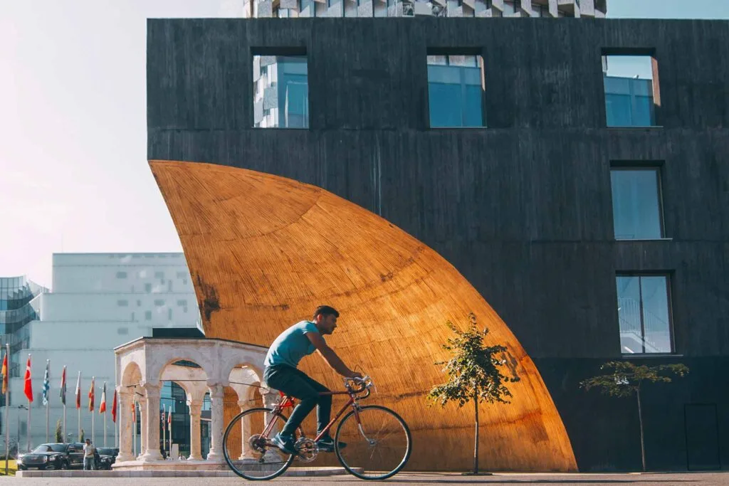 City Bicycle Rider, Tirane, Albania - The Perfect Albania Road Trip