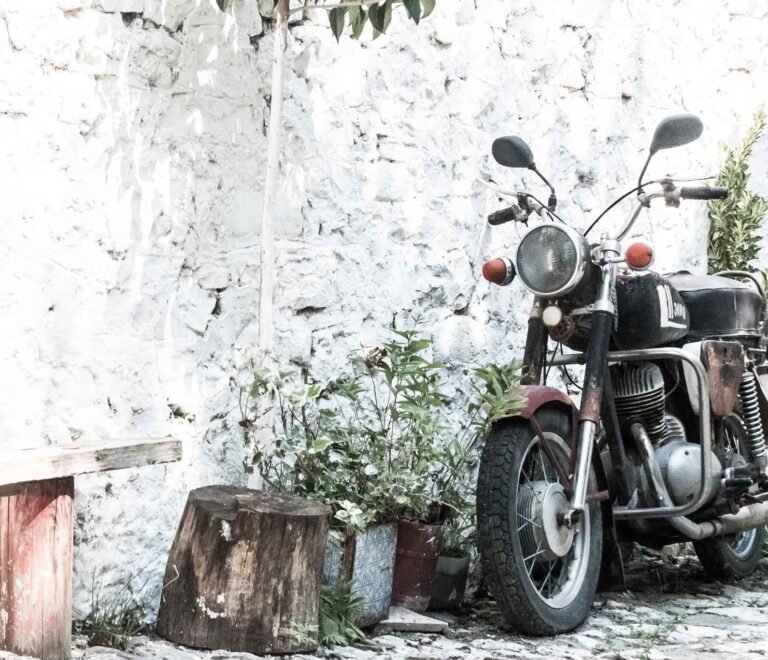 Vintage Bike, Mangalem Square - Berat, Albania - Day Trips from Tirana
